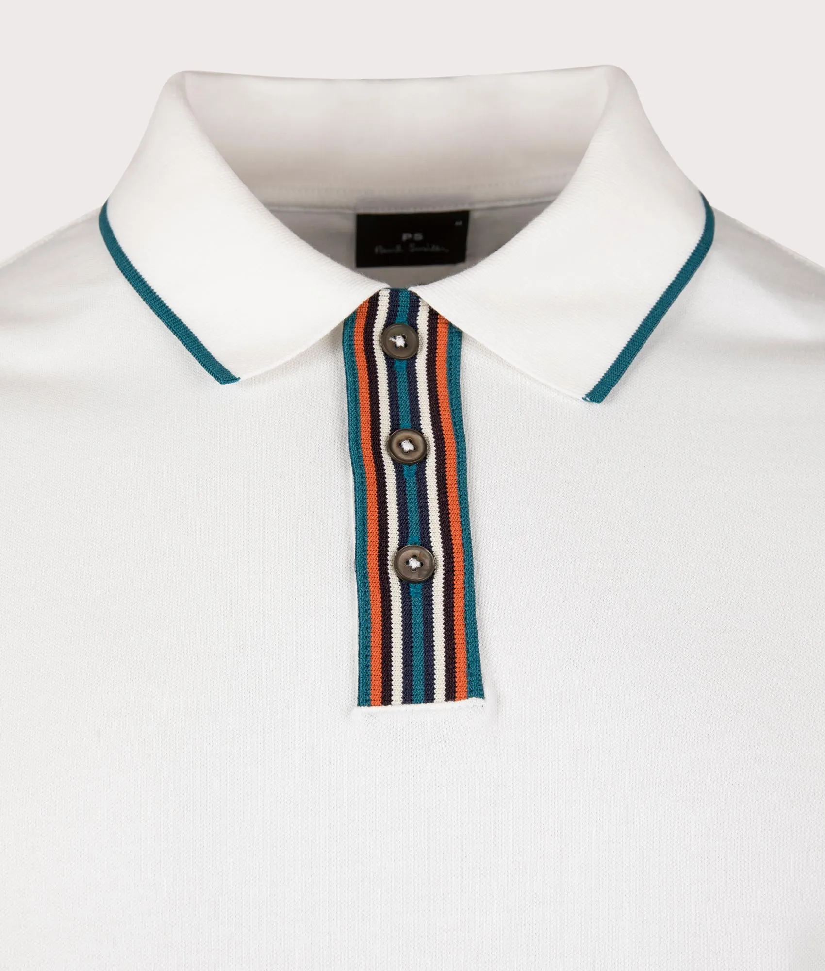 Striped Placket Polo Shirt