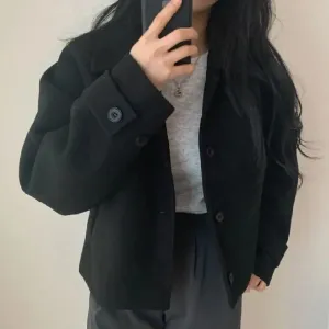 TAVIMART  -  Short Cashmere Coat for Women, Wool Overcoat, Lapel Collar, Single Breasted, Female Outerwear, Autumn and Winter,